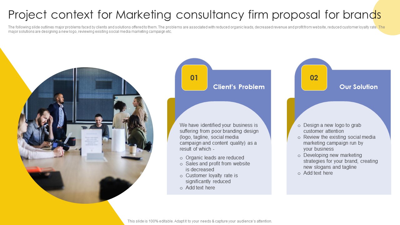 Project Context For Marketing Consultancy Firm Proposal For Brands Ppt Styles Portrait PDF