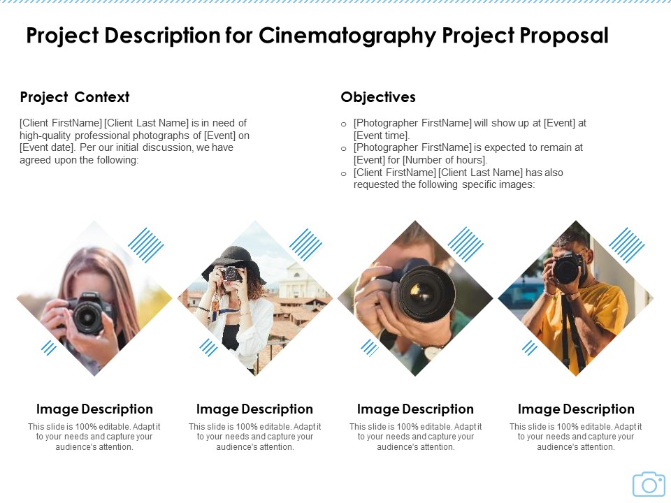 Project Description For Cinematography Project Proposal Ppt Infographic Template Example 2015 PDF