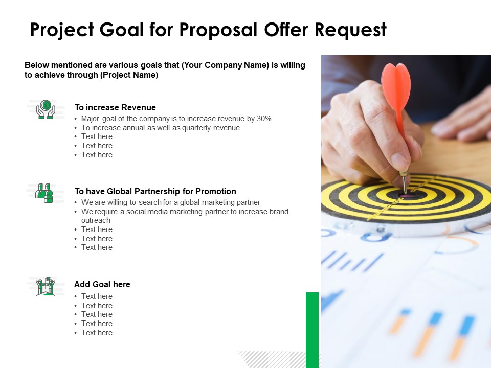Project Goal For Proposal Offer Request Ppt Powerpoint Presentation Model Deck