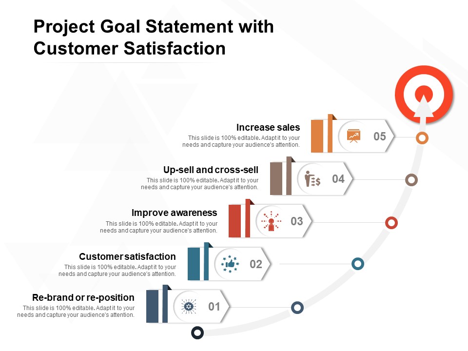 Project Goal Statement With Customer Satisfaction Ppt PowerPoint Presentation Layouts Slide Portrait PDF