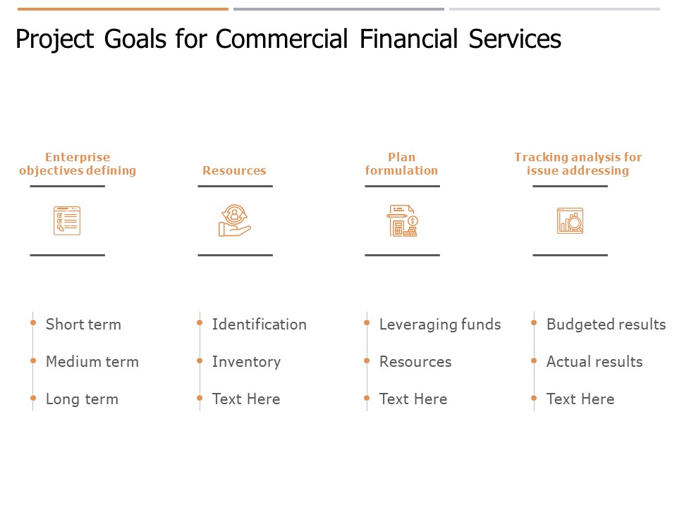 Project Goals For Commercial Financial Services Ppt PowerPoint Presentation Professional Inspiration