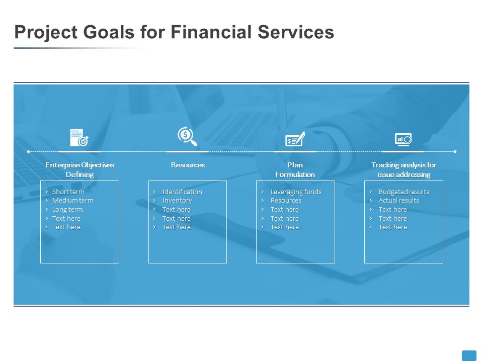 Project Goals For Financial Services Resources Ppt PowerPoint Presentation Styles Diagrams