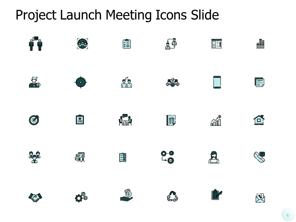 Project Launch Meeting Icons Slide Mobile Ppt PowerPoint Presentation Inspiration Grid