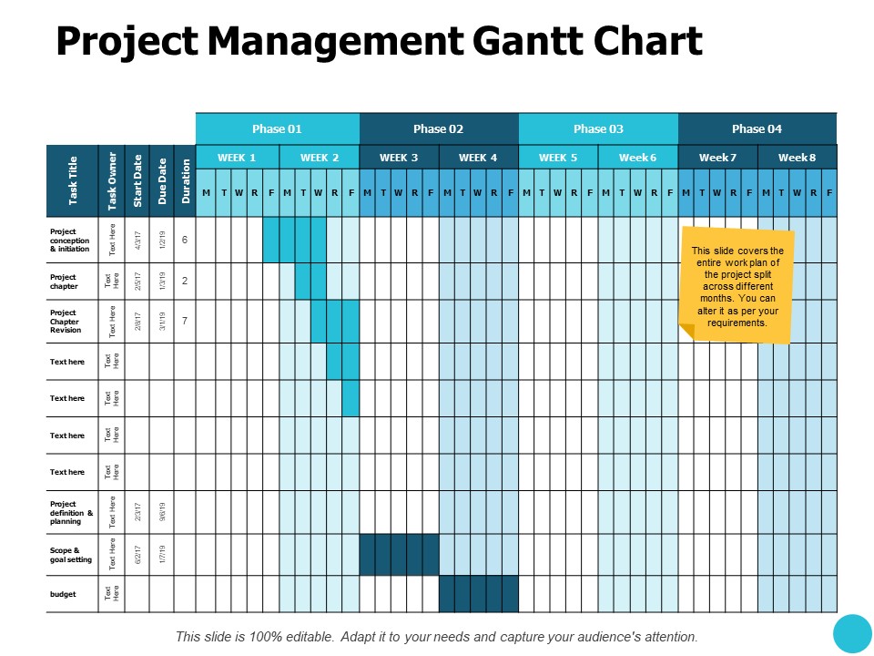 Project Management Gantt Chart Budget Ppt PowerPoint Presentation Gallery Picture