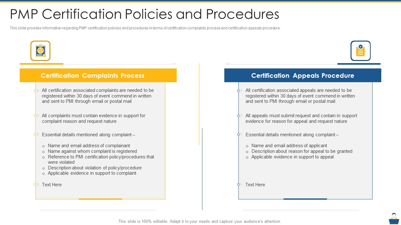 Project Management Professional Certificate Preparation IT Pmp Certification Policies And Procedures Download PDF