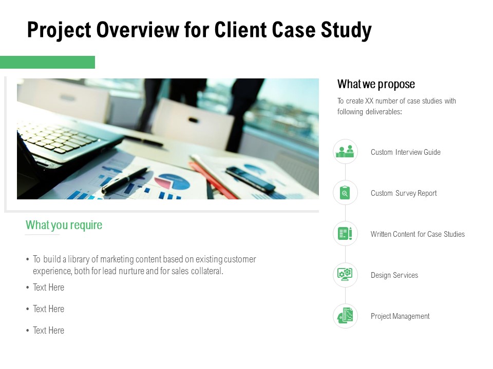 Project Overview For Client Case Study Ppt PowerPoint Presentation Gallery Examples