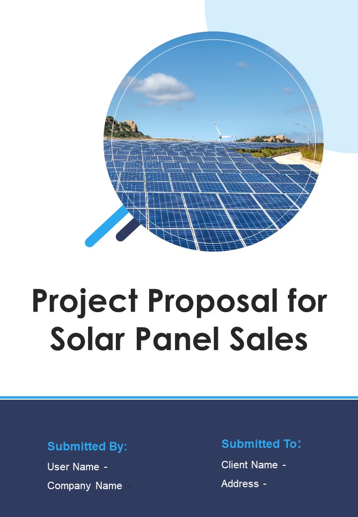 Project Proposal For Solar Panel Sales Example Document Report Doc Pdf Ppt