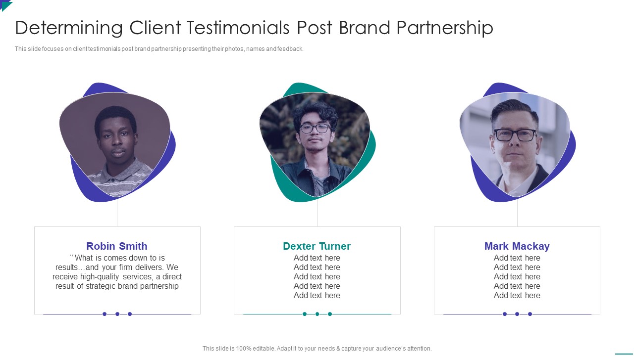 Project Schedule And Cost Management Bundle Determining Client Testimonials Post Brand Partnership Infographics PDF