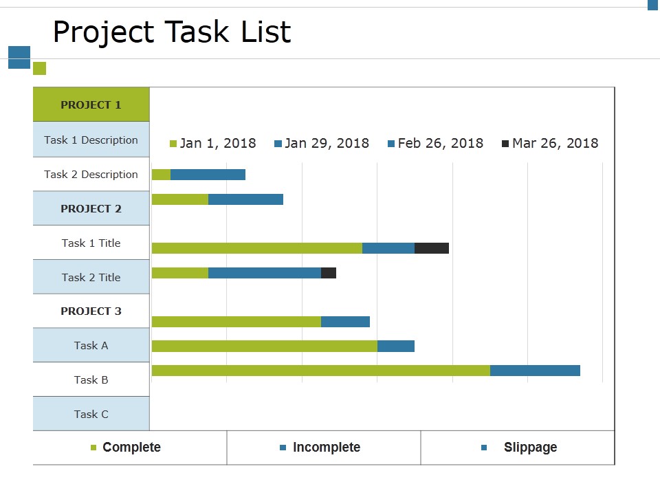 Project Task List Template 1 Ppt PowerPoint Presentation File Icons