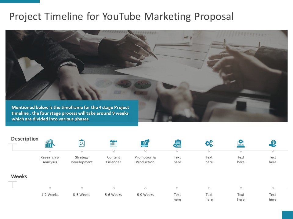 Project Timeline For Youtube Marketing Proposal Ppt PowerPoint Presentation Pictures Graphics