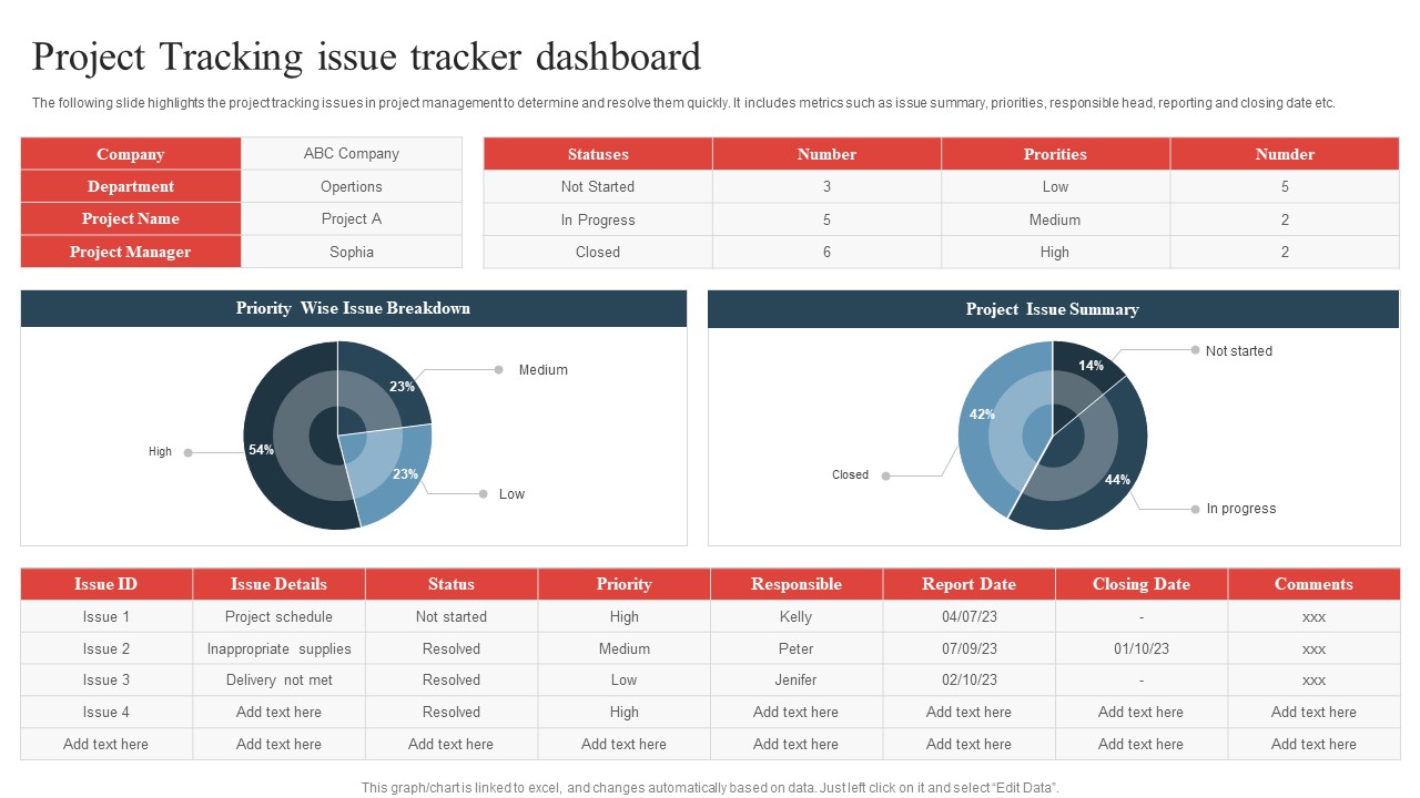 Project Tracking Issue Tracker Dashboard Rules PDF