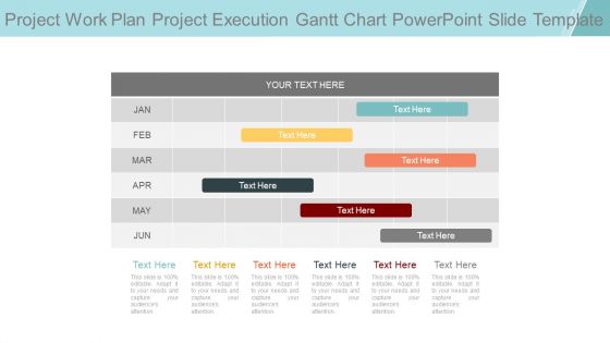 Project Work Plan Project Execution Gantt Chart Powerpoint Slide Template