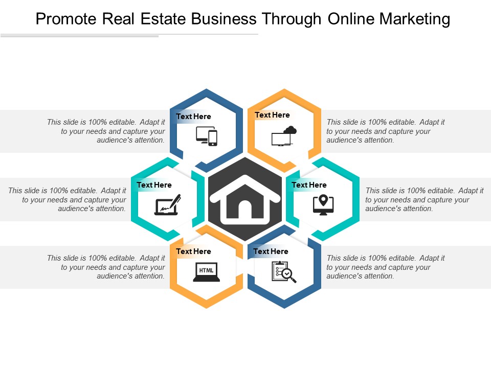 Promote Real Estate Business Through Online Marketing Ppt PowerPoint Presentation Infographic Template Master Slide