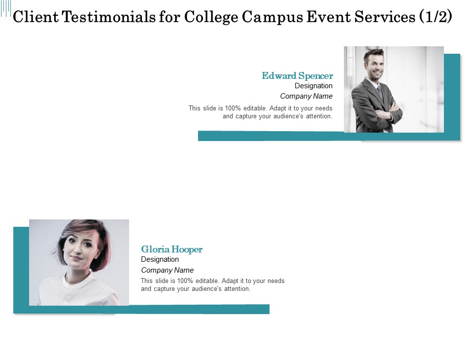 Promoting University Event Client Testimonials For College Campus Event Services Diagrams PDF