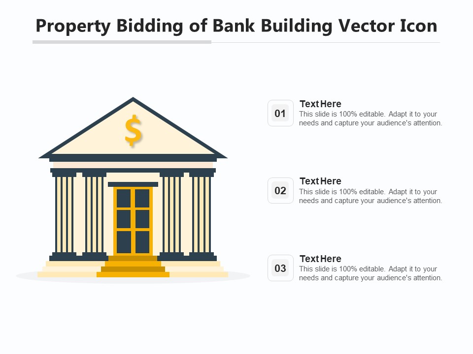 Property Bidding Of Bank Building Vector Icon Ppt PowerPoint Presentation Professional Outline PDF