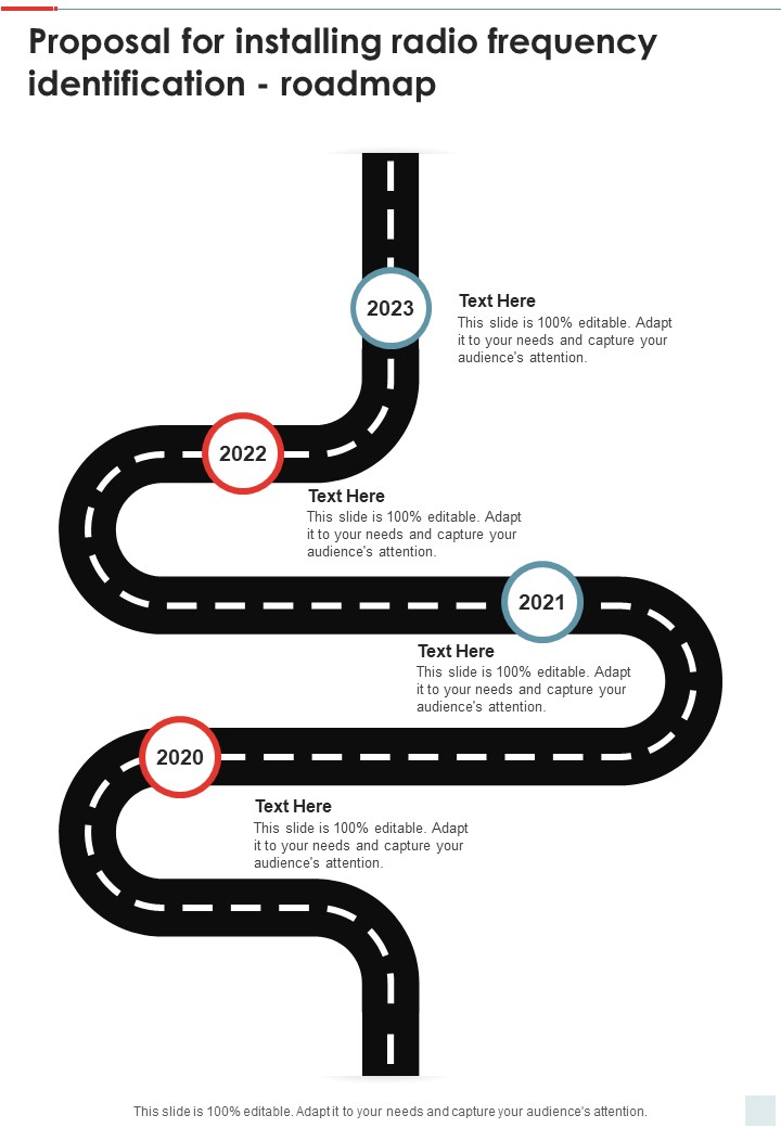 Proposal For Installing Radio Frequency Identification Roadmap One Pager Sample Example Document