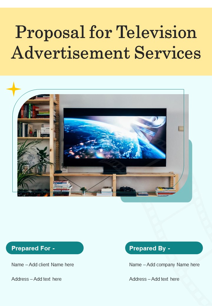 Proposal For Television Advertisement Services Example Document Report Doc Pdf Ppt