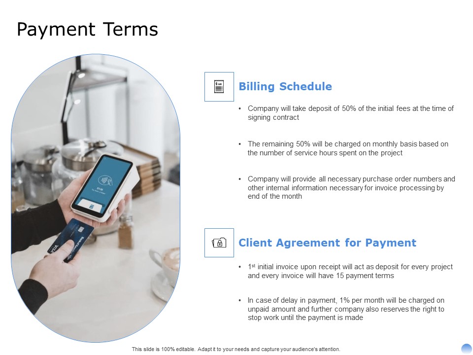 Proposal To Brand Company Professional Services Payment Terms Diagrams PDF