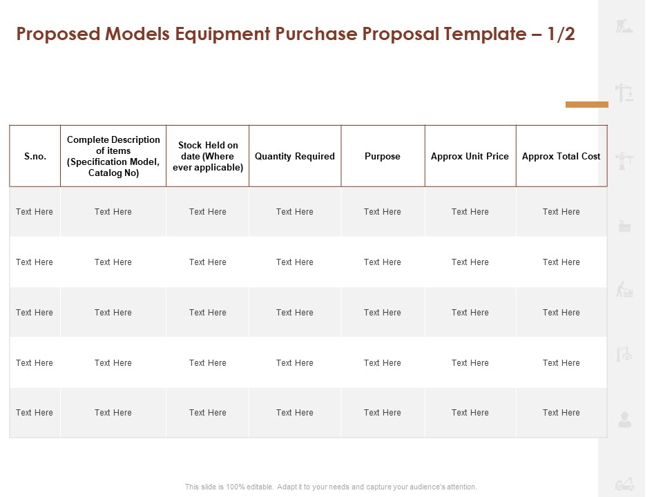 Proposed Models Equipment Purchase Proposal Cost Ppt Styles Layout PDF