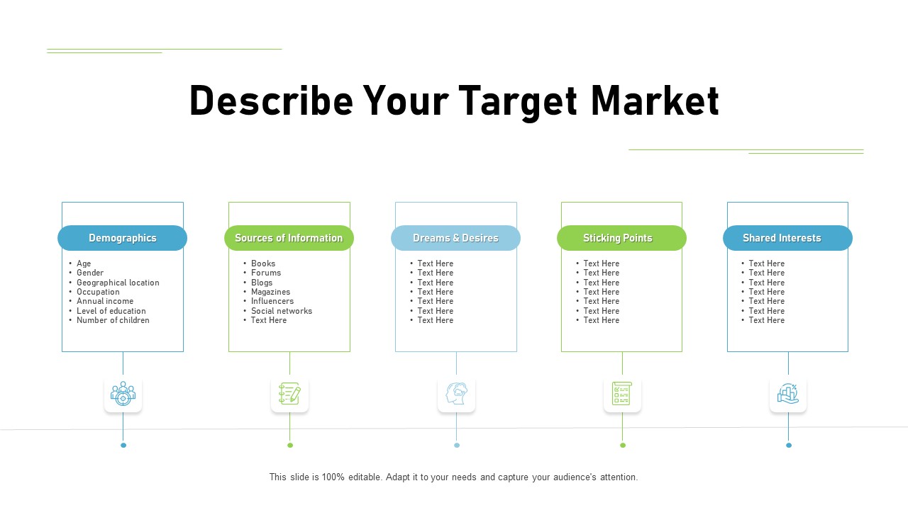Proven Ways Of Quickly Growing A Small Business Describe Your Target Market Ppt PowerPoint Presentation Pictures Master Slide PDF