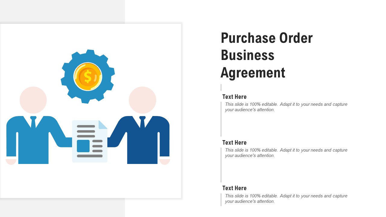 Purchase Order Business Agreement Ppt PowerPoint Presentation Professional Model PDF