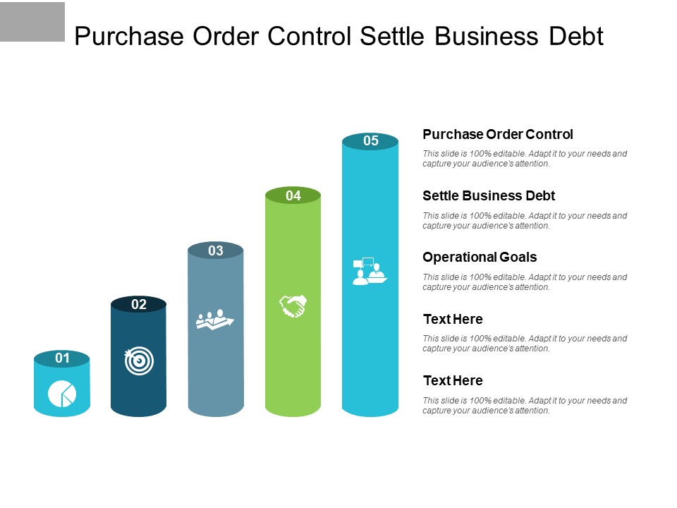 Purchase Order Control Settle Business Debt Operational Goals Ppt PowerPoint Presentation Styles Layout