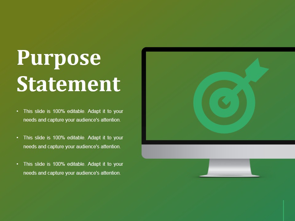 Purpose Statement Ppt Powerpoint Presentation Professional Background Designs