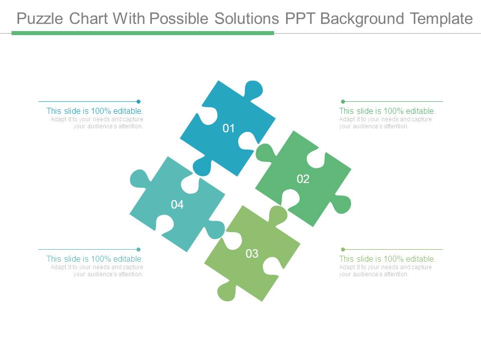 Puzzle Chart With Possible Solutions Ppt Background Template