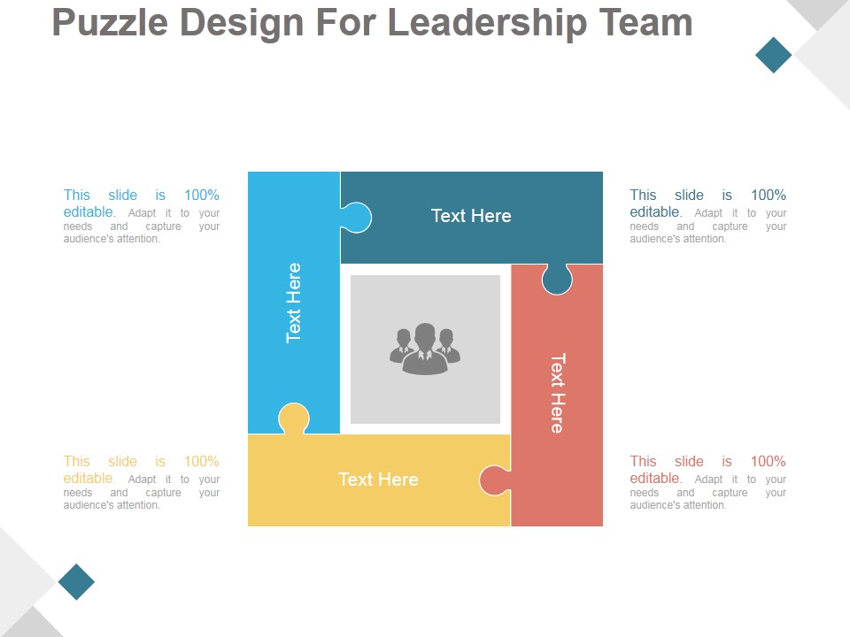 Puzzle Design For Leadership Team Ppt PowerPoint Presentation Inspiration
