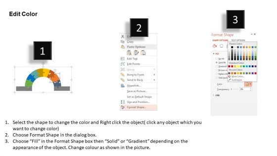 Puzzle Infographic Semicircular Diagram PowerPoint Template