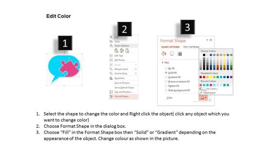 Puzzle Inside Speech Bubble Powerpoint Templates