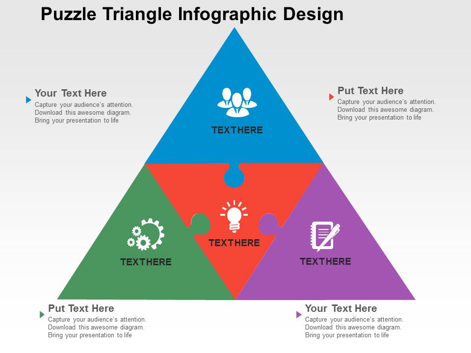 Puzzle Triangle Infographic Design Powerpoint Templates