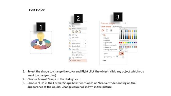Puzzle With Bulb For Supply Chain Management Powerpoint Template