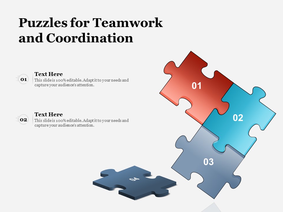 Puzzles For Teamwork And Coordination Ppt PowerPoint Presentation File Show PDF