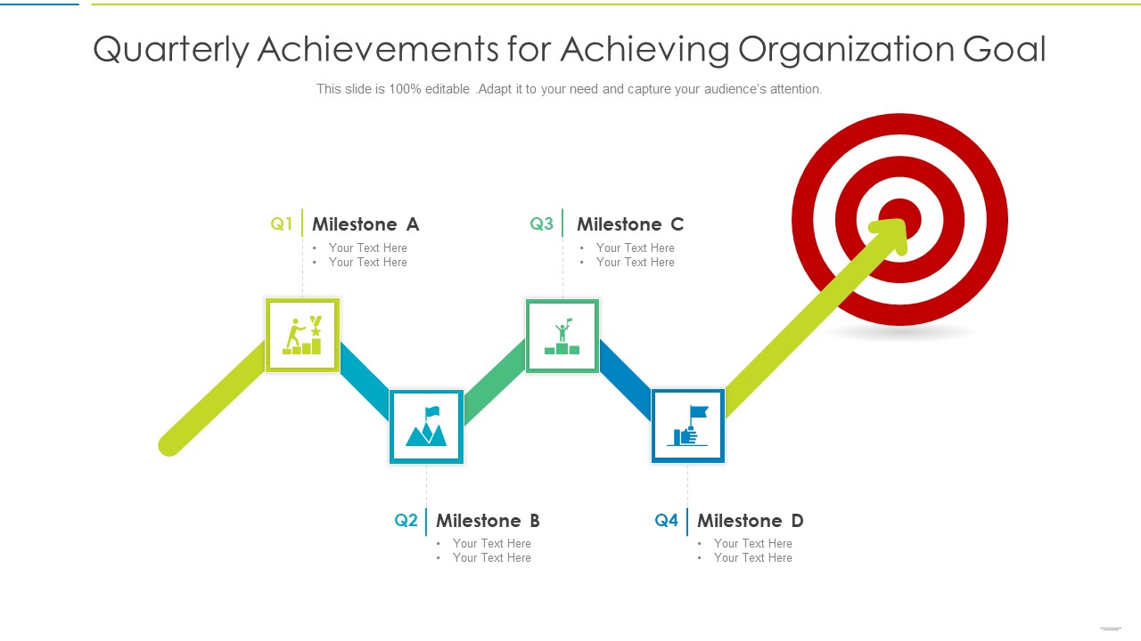 Quarterly Achievements For Achieving Organization Goal Ideas PDF