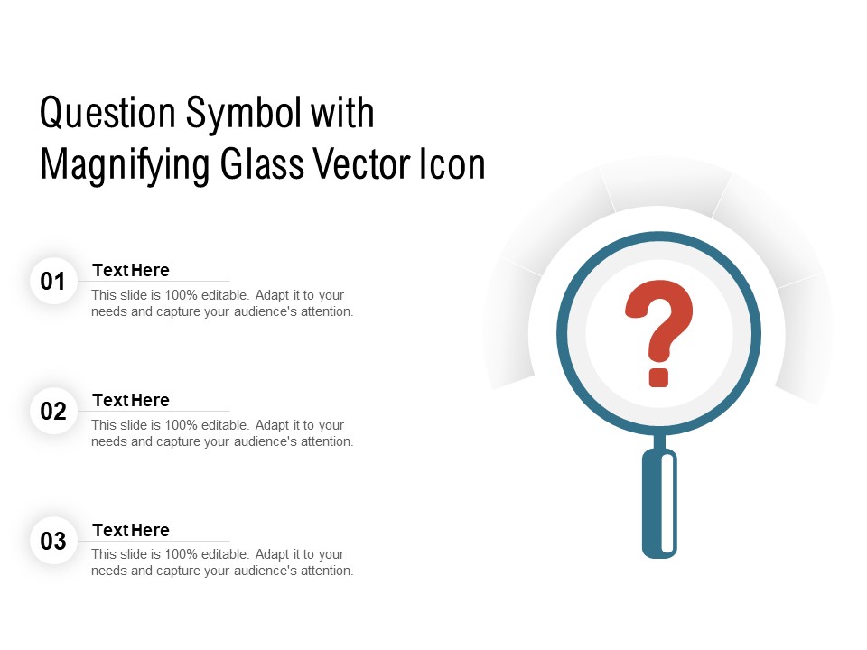 Question Symbol With Magnifying Glass Vector Icon Ppt PowerPoint Presentation File Icon PDF