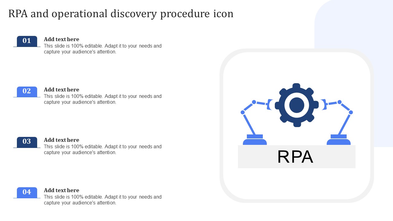 RPA And Operational Discovery Procedure Icon Structure PDF