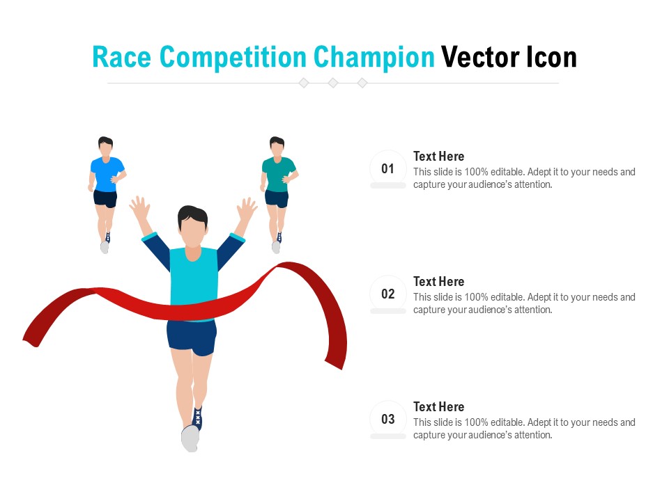 Race Competition Champion Vector Icon Ppt PowerPoint Presentation File Example PDF