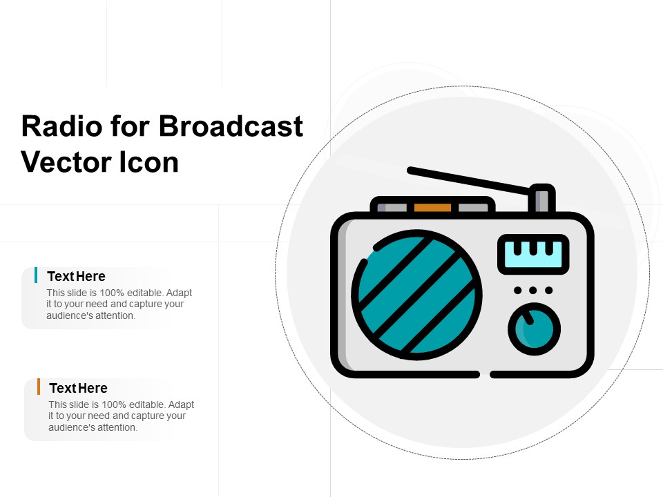 Radio For Broadcast Vector Icon Ppt PowerPoint Presentation Portfolio Layouts
