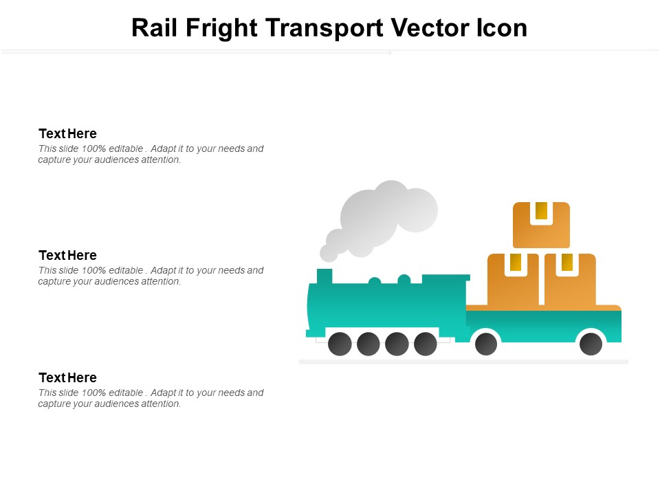 Rail Fright Transport Vector Icon Ppt Powerpoint Presentation Pictures Samples