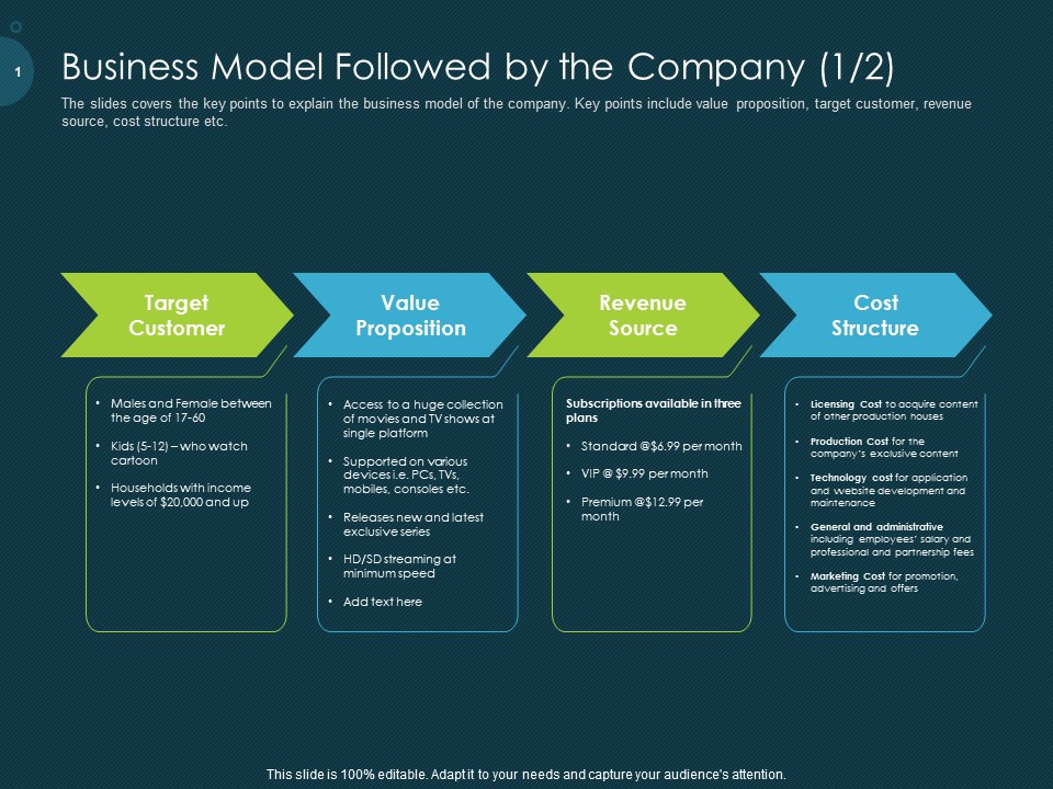 Raise Funding From Pre Seed Capital Business Model Followed By The Company Target Portrait PDF