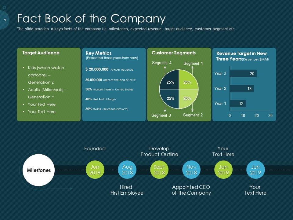 Raise Funding From Pre Seed Capital Fact Book Of The Company Diagrams PDF