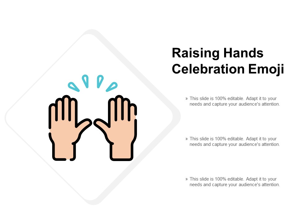 Raising Hands Celebration Emoji Ppt PowerPoint Presentation Ideas Graphic Images