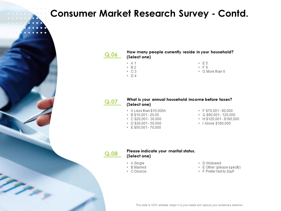 Reach Your Target Audience Consumer Market Research Survey Taxes Summary PDF