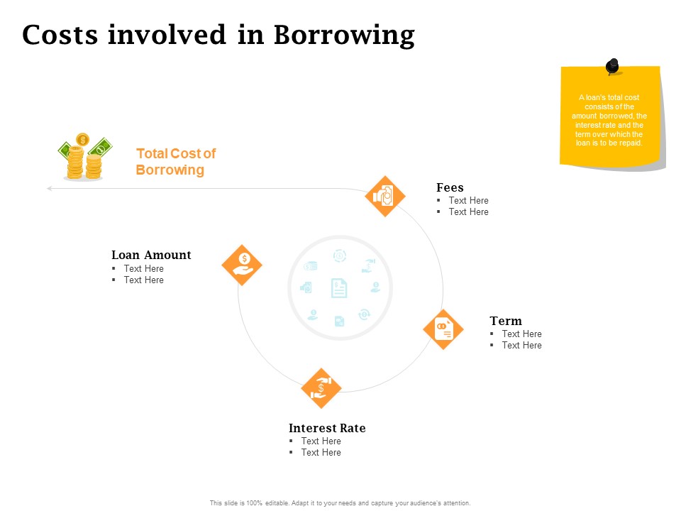 Real Estate Asset Management Costs Involved In Borrowing Ppt Gallery Format Ideas PDF