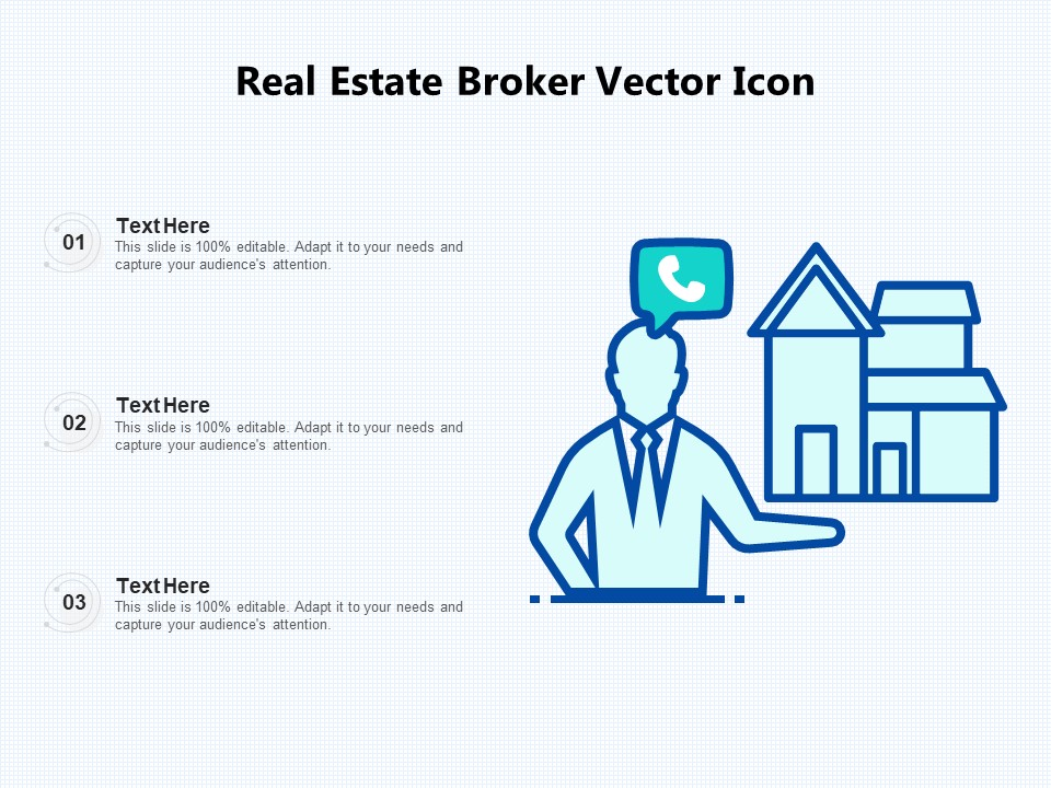 Real Estate Broker Vector Icon Ppt PowerPoint Presentation Gallery Design Inspiration PDF
