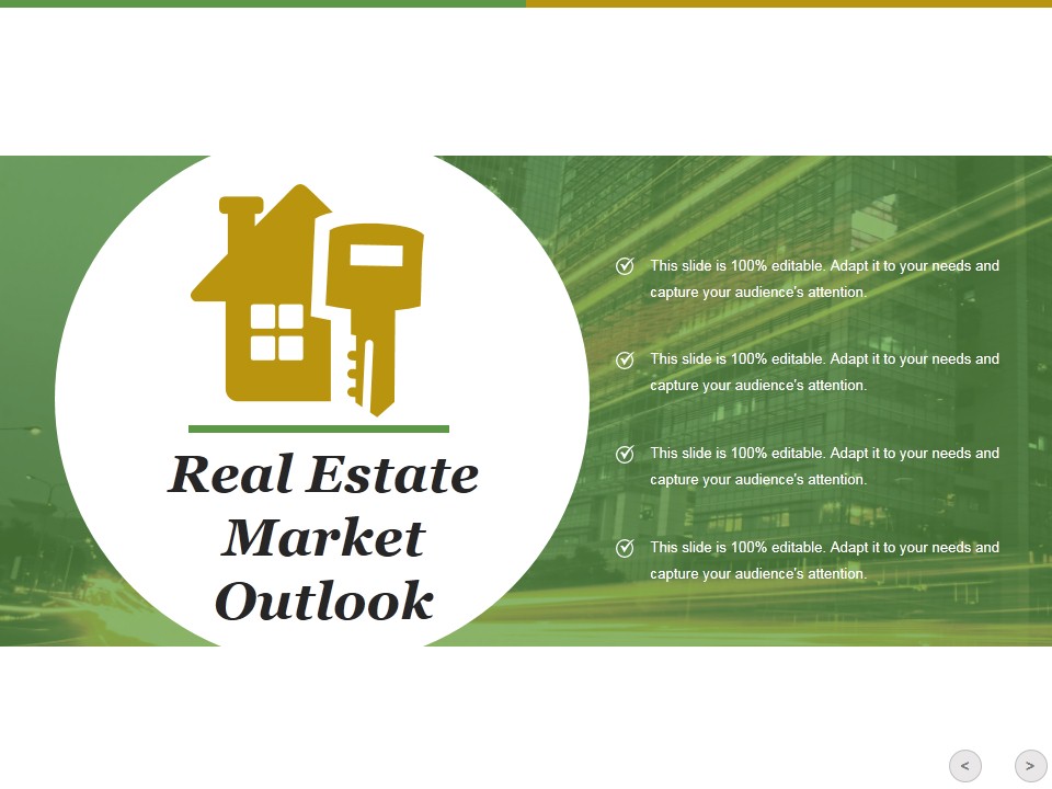 Real Estate Market Outlook Ppt PowerPoint Presentation Styles Background