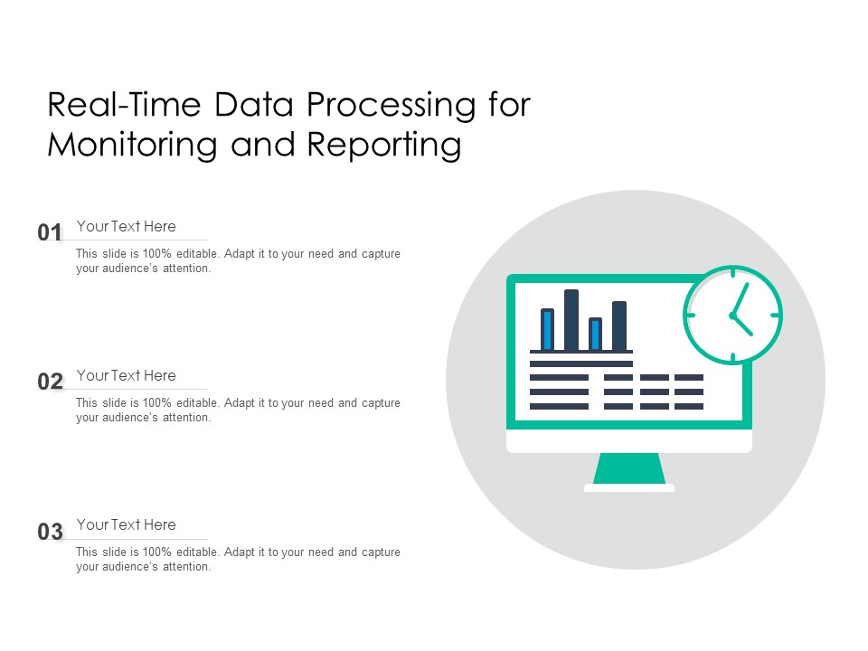 Real Time Data Processing For Monitoring And Reporting Ppt PowerPoint Presentation Gallery Display PDF