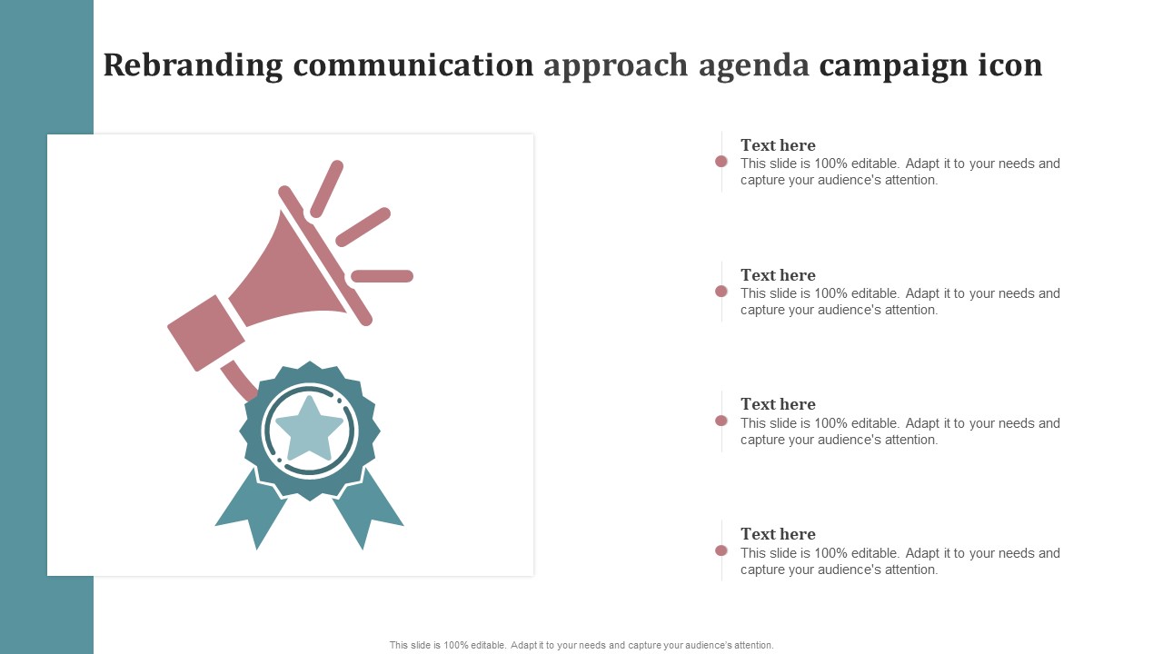Rebranding Communication Approach Agenda Campaign Icon Template PDF