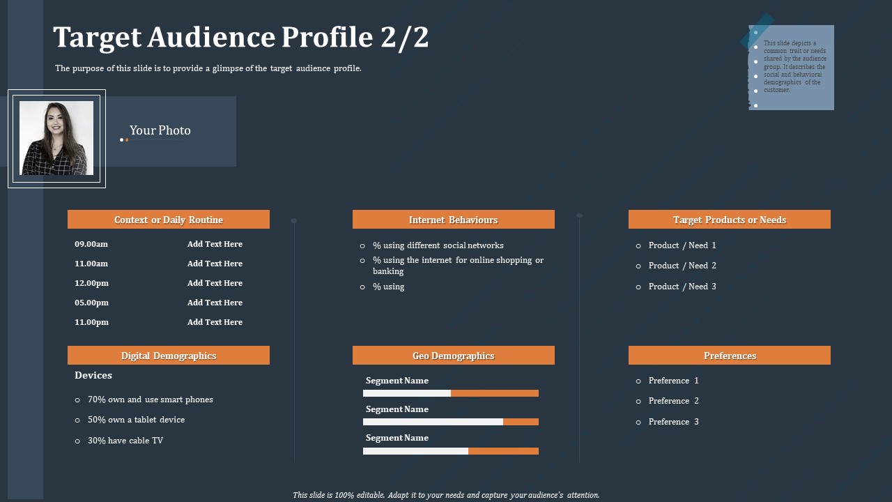 Rebranding Strategy Target Audience Profile Preference Ppt PowerPoint Presentation Infographic Template Deck PDF